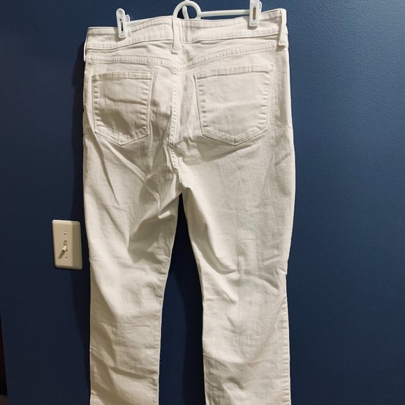 NYDJ Marilyn Straight Leg White Jeans - Size 12 - Picture 1 of 6